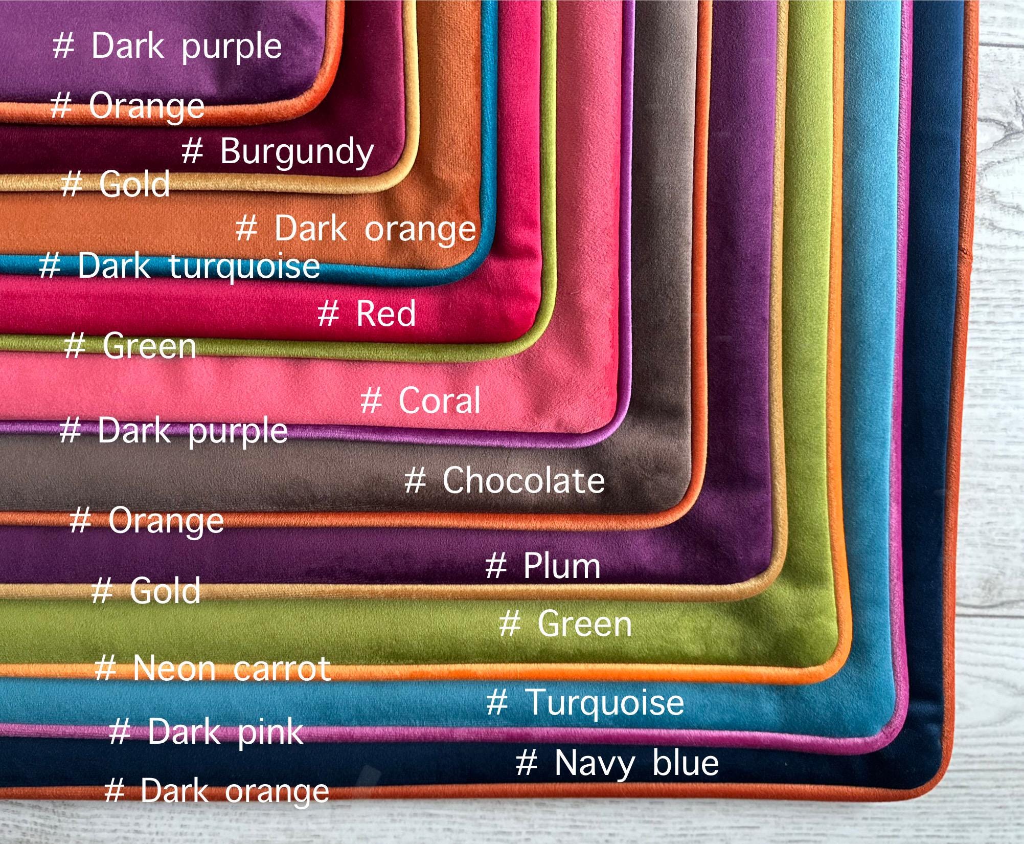 Velvet Throw Pillow Cover with Piping: Colorful Cushion