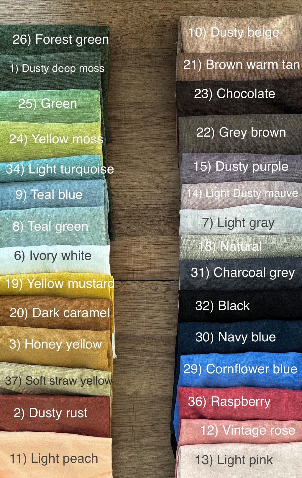 Washed Linen Tea Towel: Soft Rustic Dish Towel, Multi-Color Options