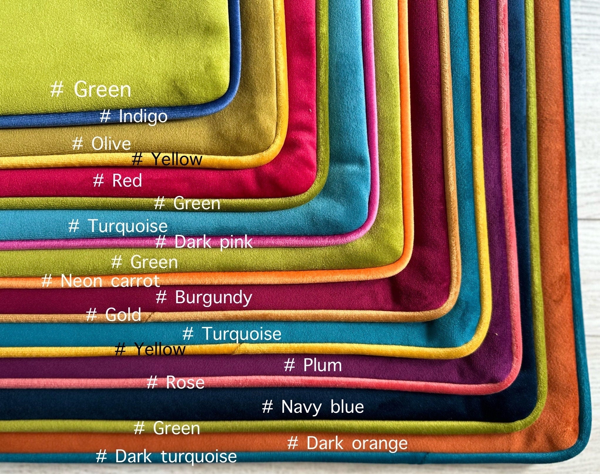 Velvet Throw Pillow Cover with Piping: Colorful Cushion