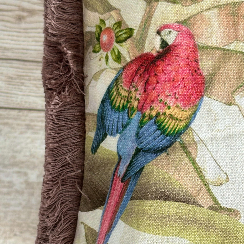 Safari Print Cotton Pillow Cover: Boho Fringe Cushion