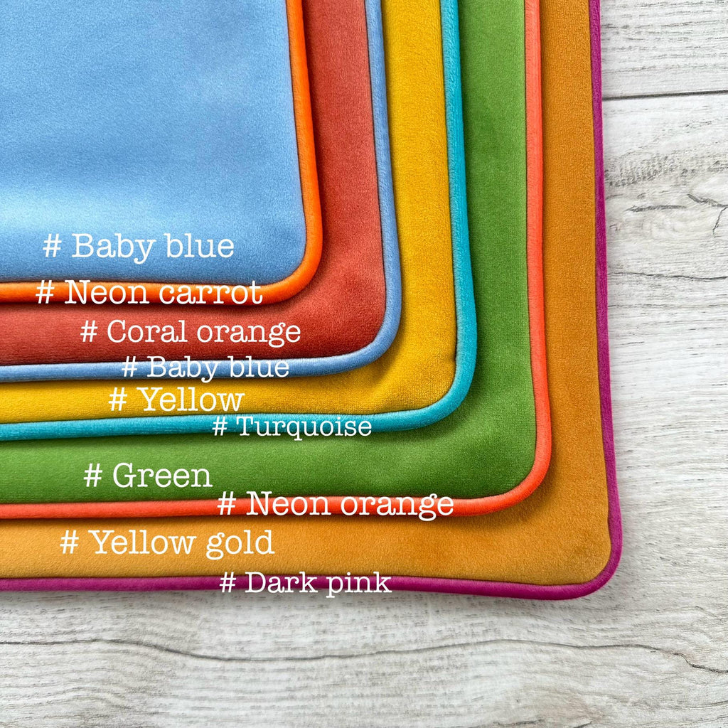 Thick Velvet Cushion Cover: Colorful Velvet Pillow with Piping