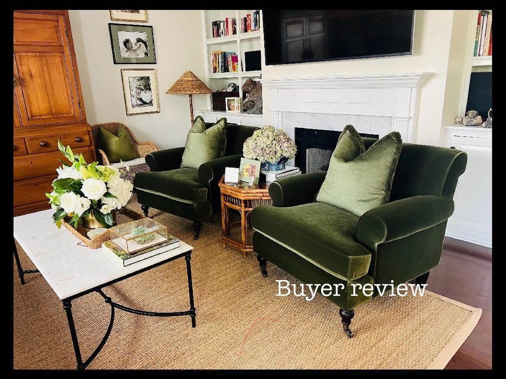 Moss Green Velvet Pillow Cover: Luxury Fringe Trim Cushion