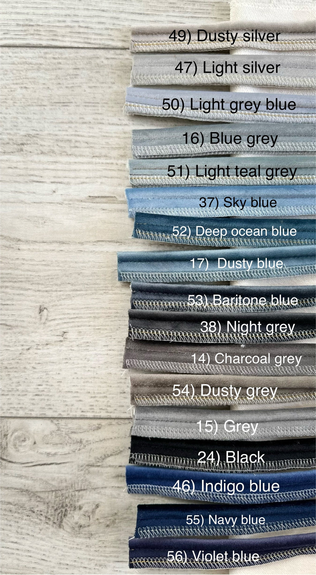 Textured Velvet Pillow Cover: Smoke Blue, Grey Piping