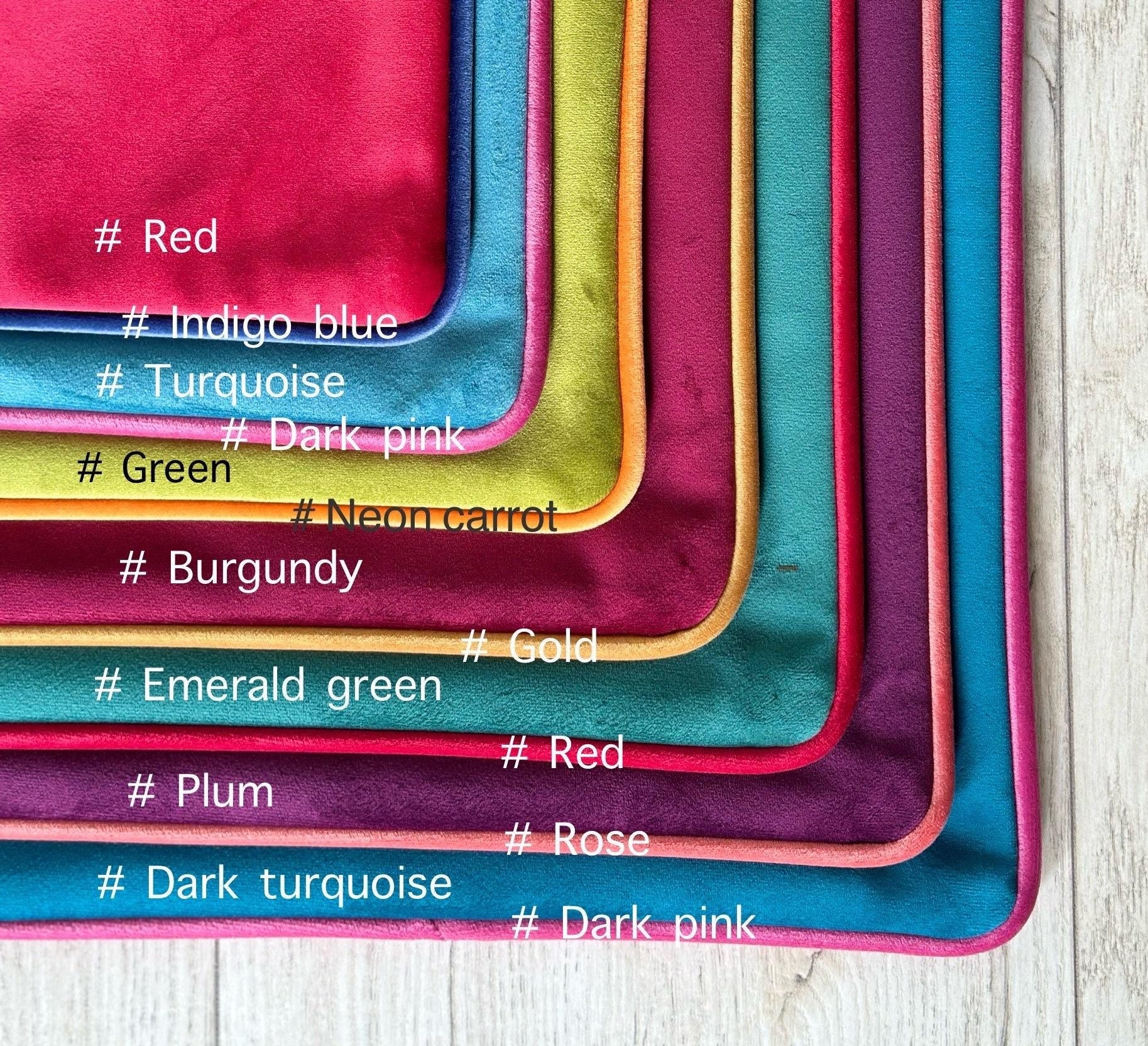 Velvet Throw Pillow Cover with Piping: Colorful Cushion