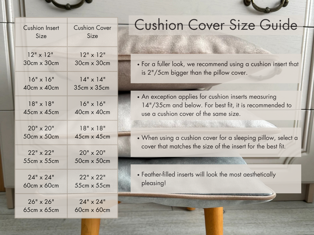 Velvet Pillow Cover with Piping: Thick Grey, Brown, Blue Grey, Beige