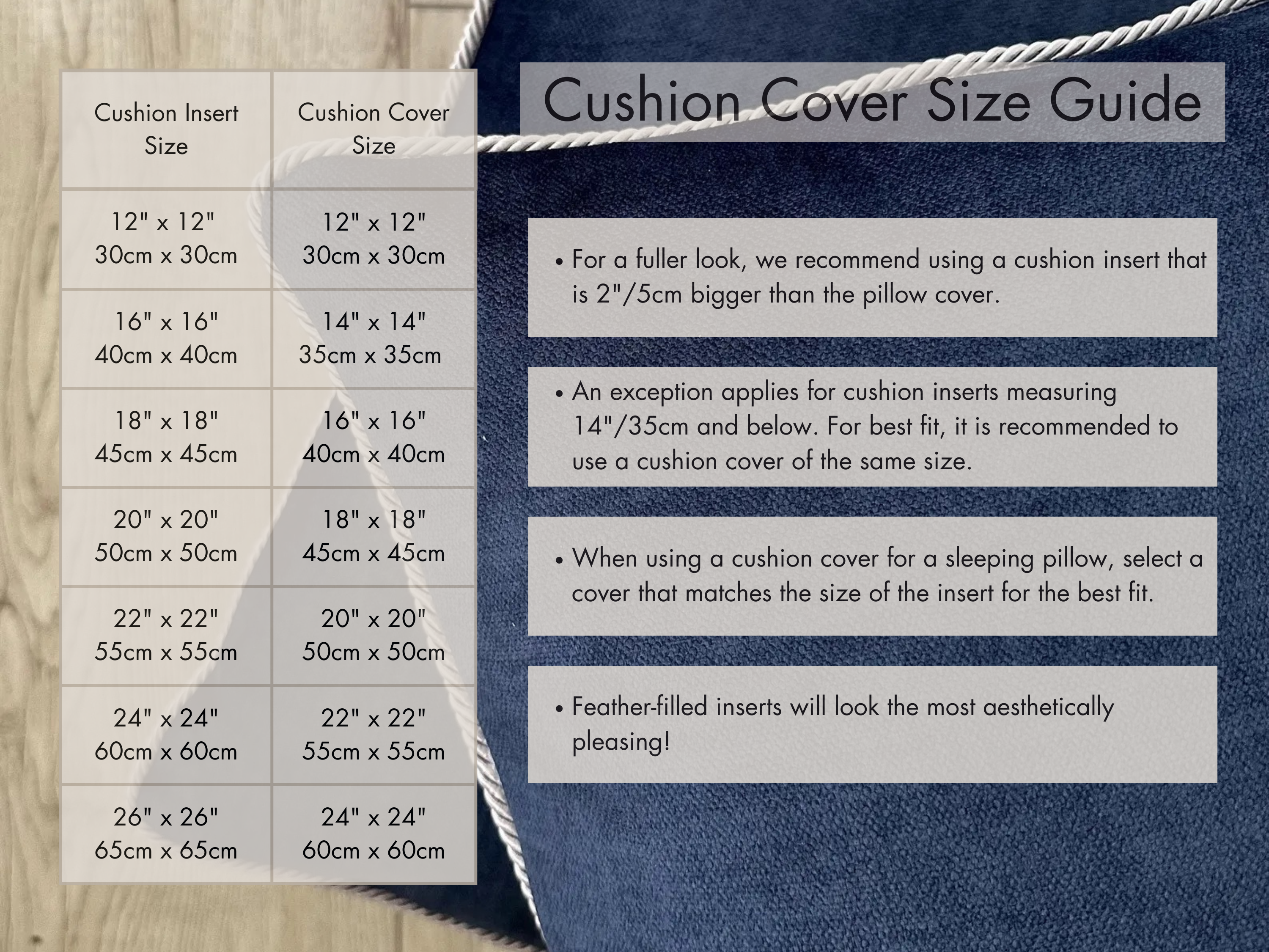 Thick Navy Blue Velvet Pillow Cover: Textured Cushion with Rope Piping