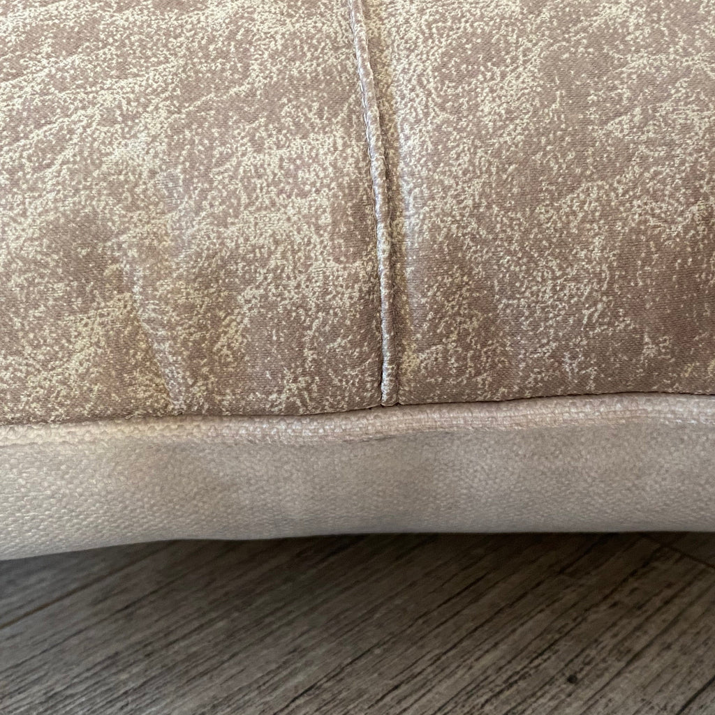 Vegan Leather Pillow Cover: Terracotta, Ivory, Black/Brown, Soft Velvet Back