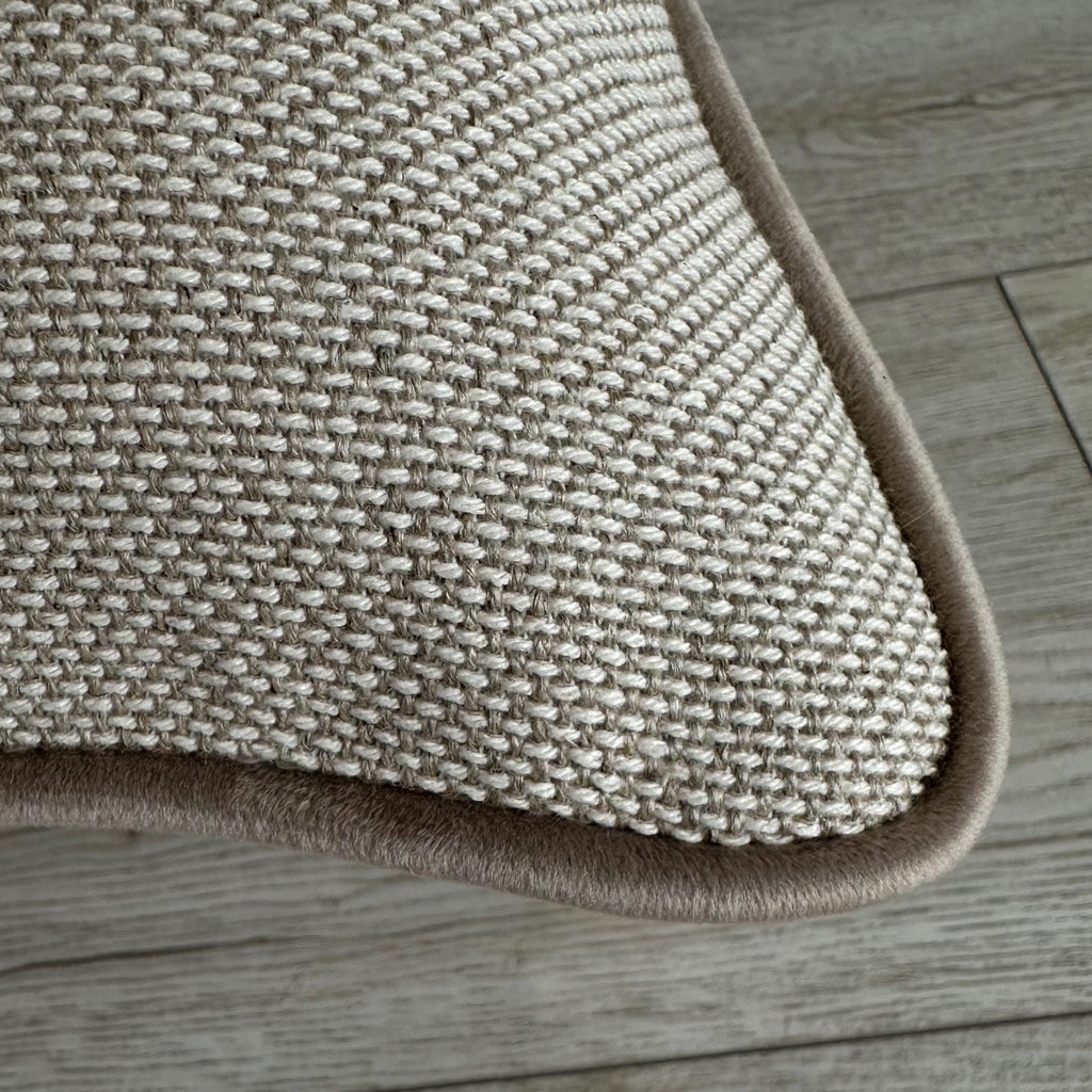 Heavyweight Linen Cotton Cushion Cover: Textured Melange with Piping