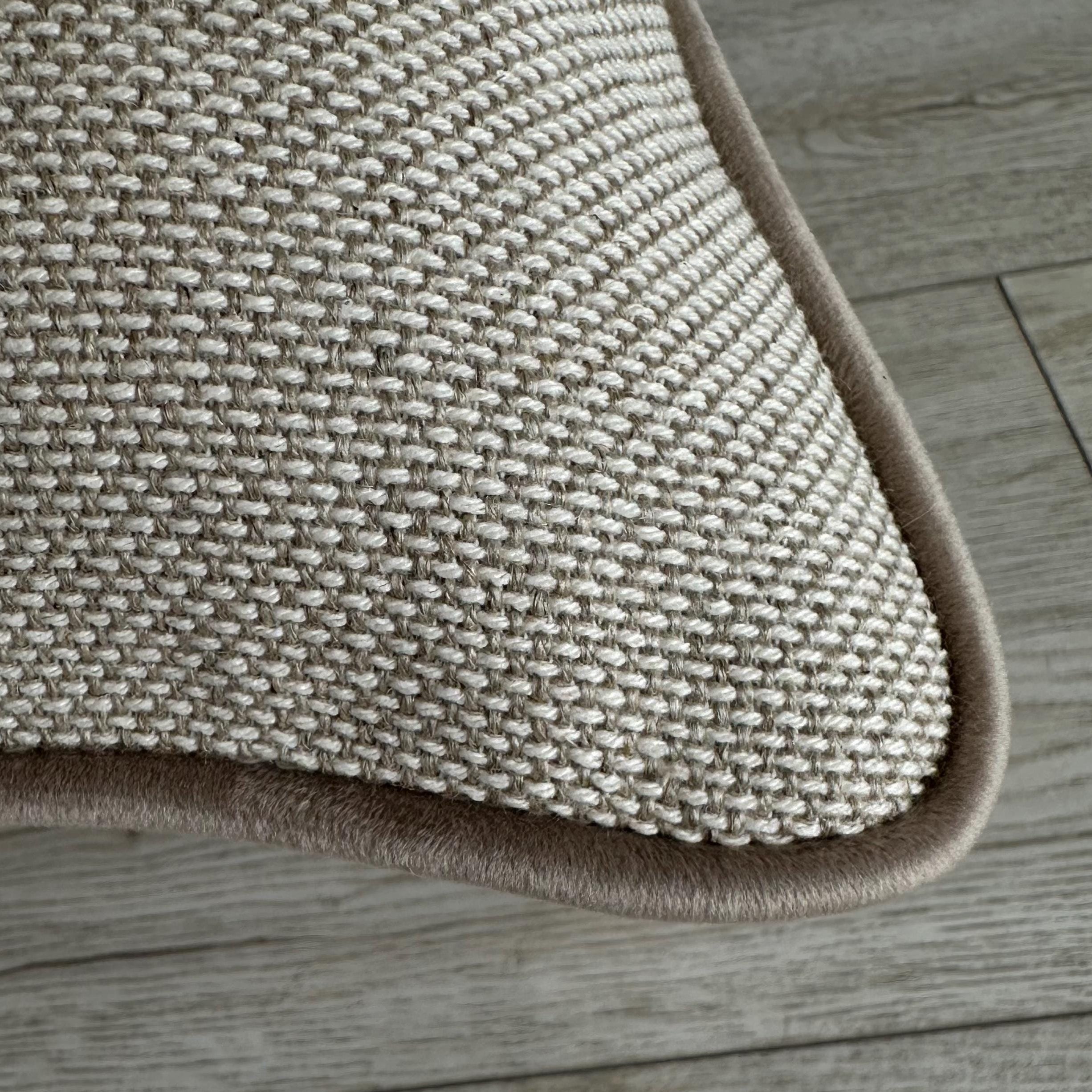 Heavyweight Linen Cotton Cushion Cover: Textured Melange with Piping