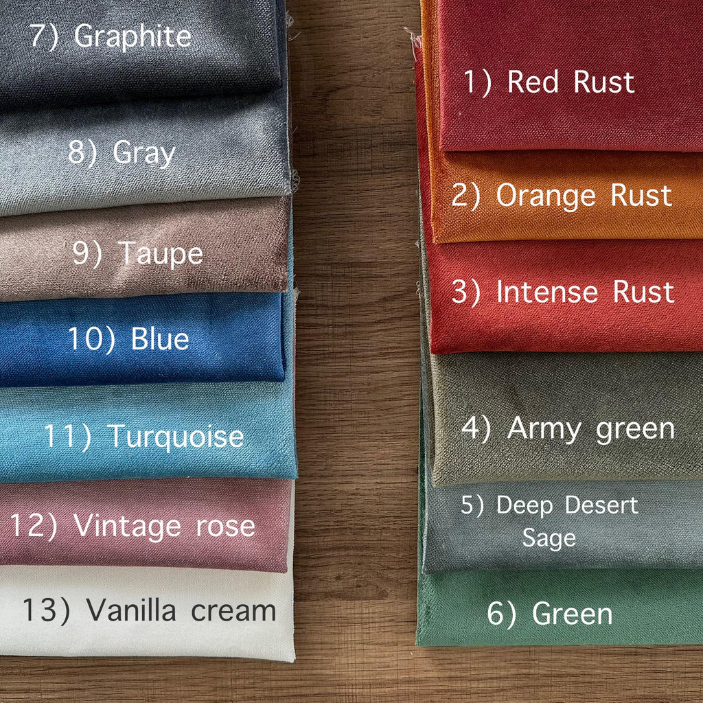 Orange Rust Velvet Fringe Pillow Cover: Boho Decorative Cushion